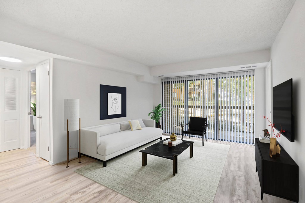 Spacious living room with television at Vistas of Annandale, Annandale, VA, 22003