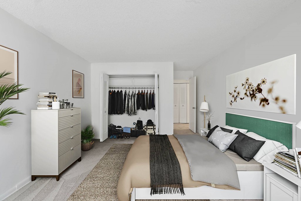 Bedroom with a comfortable bed at Vistas of Annandale, Virginia
