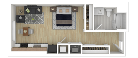 0A Floor Plan at Channel House, Oakland, 94607