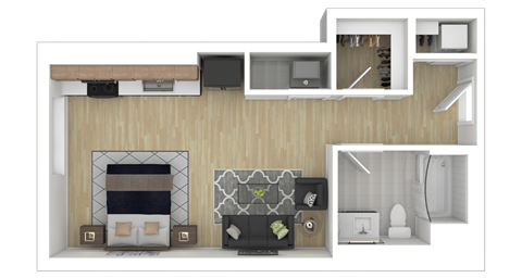 0C Floor Plan at Channel House, Oakland, California