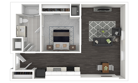 1G1 Floor Plan at Channel House, Oakland, California