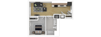 1L Floor Plan at Channel House, Oakland, CA
