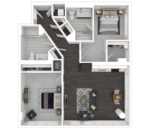 2A Floor Plan at Channel House, Oakland, California