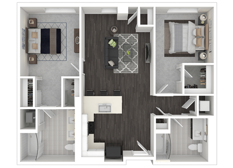 2D Floor Plan at Channel House, Oakland