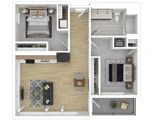 2G Floor Plan at Channel House, Oakland, 94607