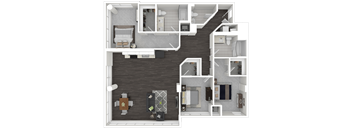 3A Floor Plan at Channel House, Oakland