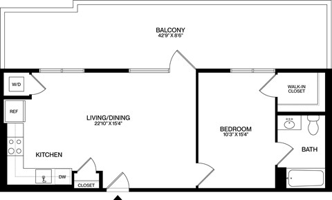 A black and white image of a floor plan for a home.