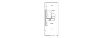 Two bed two bath floorplan at Domain WeHo Apartments, California