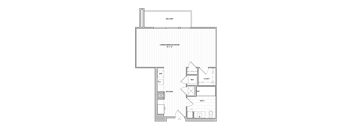 A floor plan of a residential apartment layout.