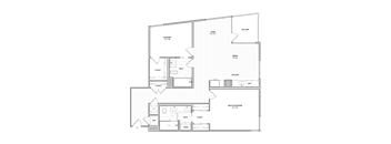 A floor plan of a house with labeled rooms such as Bedroom 123 and Bathroom.