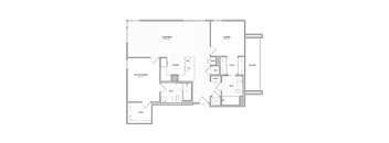 A floor plan of a building with labeled rooms such as Bedroom 101 and Bathroom.
