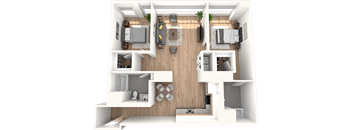 F1 floorplan at 701 Hudson, Los Angeles, CA