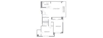 2 Bed 2 bathroom floorplan at The Graham at Southern Towers, Virginia, 22311