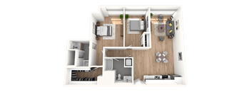 H1 floorplan at 701 Hudson, Los Angeles