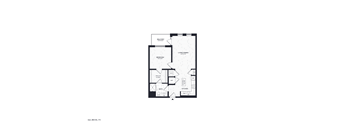 A floor plan of a house with labeled rooms and measurements.