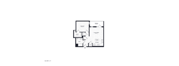 A black and white floor plan of a house with labeled rooms.