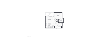 A black and white image of a floor plan for a house.