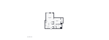 A black and white image of a floor plan for a house.