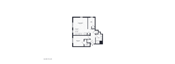 A black and white image of a floor plan for a house.