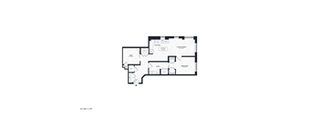 A black and white image of a floor plan for a house.