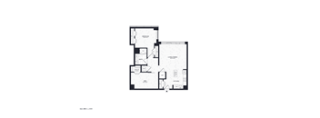A black and white image of a floor plan for a house.