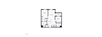 A black and white image of a floor plan for a house.