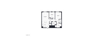 A black and white image of a floor plan for a house.