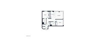 A floor plan of a house with labeled rooms such as "Kitchen" and "Bath".