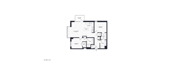 A floor plan of a house with labeled rooms such as "Kitchen" and "Dining Room".