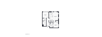 A black and white image of a floor plan for a house.