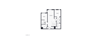 A floor plan of a house with labeled rooms.