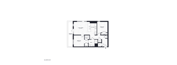 A floor plan of a house with labeled rooms.