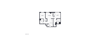 A black and white image of a house floor plan.