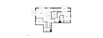 A black and white image of a floor plan for a building.