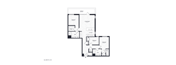 A black and white floor plan of a house with labeled rooms.
