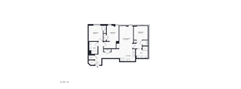 A black and white image of a floor plan for a house.