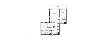 A black and white floor plan of a house with labeled rooms.
