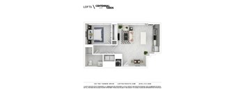 A8 Floorplan at Lofts at Centennial Yards, Atlanta, GA