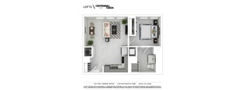 A3 Floorplan at Lofts at Centennial Yards, Georgia, 30303