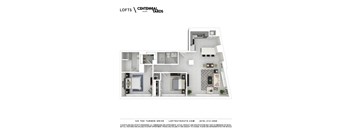 B2 Floorplan at Lofts at Centennial Yards, Atlanta, Georgia