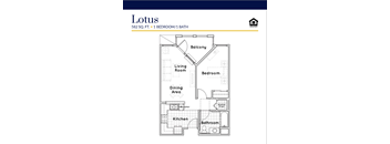 Lotus floorplan at Parkview Living Apartments, California, 90026