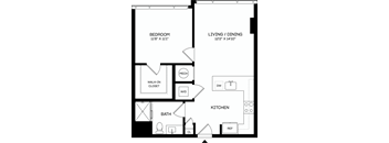 A1 Floor Plan at The Mitchell , Atlanta