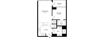 A2 Floor Plan at The Mitchell , Atlanta, GA