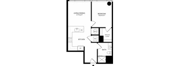 A5 Floor Plan at The Mitchell , Atlanta