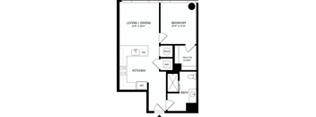 1Bed 1 Bath Floor Plan at The Mitchell , Atlanta, GA