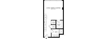 S1 Floor Plan at The Mitchell , Atlanta, 30303