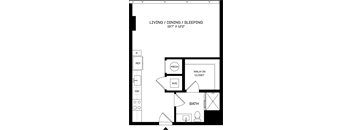 S2 Floor Plan at The Mitchell , Atlanta, GA