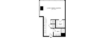 S3 Floor Plan at The Mitchell , Atlanta