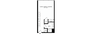 S8 Floor Plan at The Mitchell , Atlanta, GA, 30303