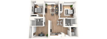 N1 floorplan at 701 Hudson, Los Angeles, California